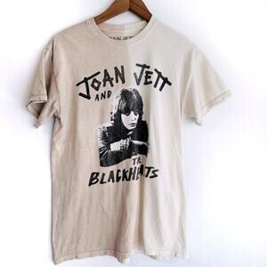 Rare John Jett and the Blackhearts two tone t-shirt by goodie two sleeves sz s-m